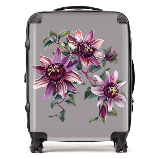 Purple Passion Flowers Suitcase