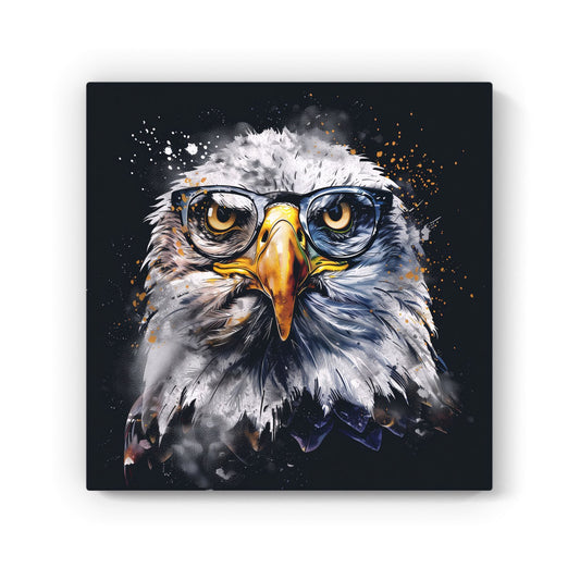 Eagle In Glasses Splashart Canvas