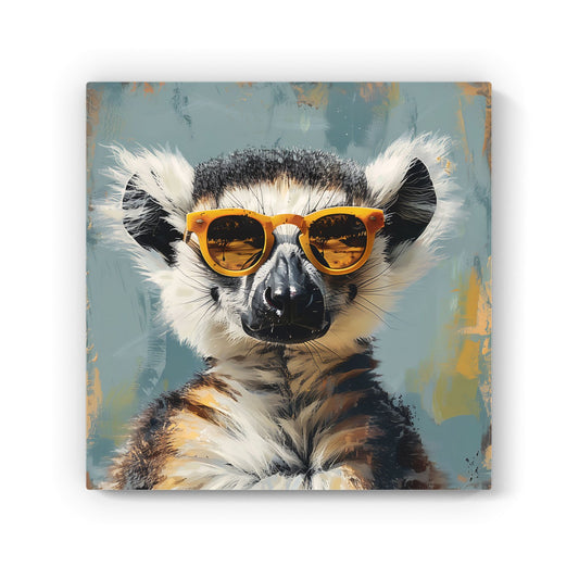 Lemur In Glasses Canvas