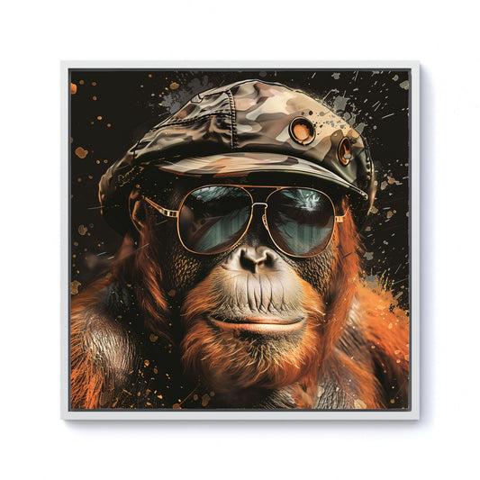 Cool Orangutan Framed Canvas