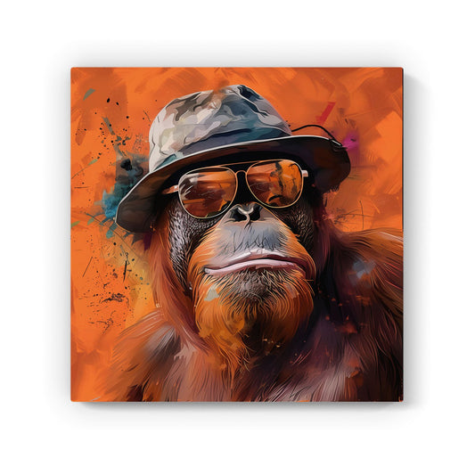 Orangutan In Glasses Canvas