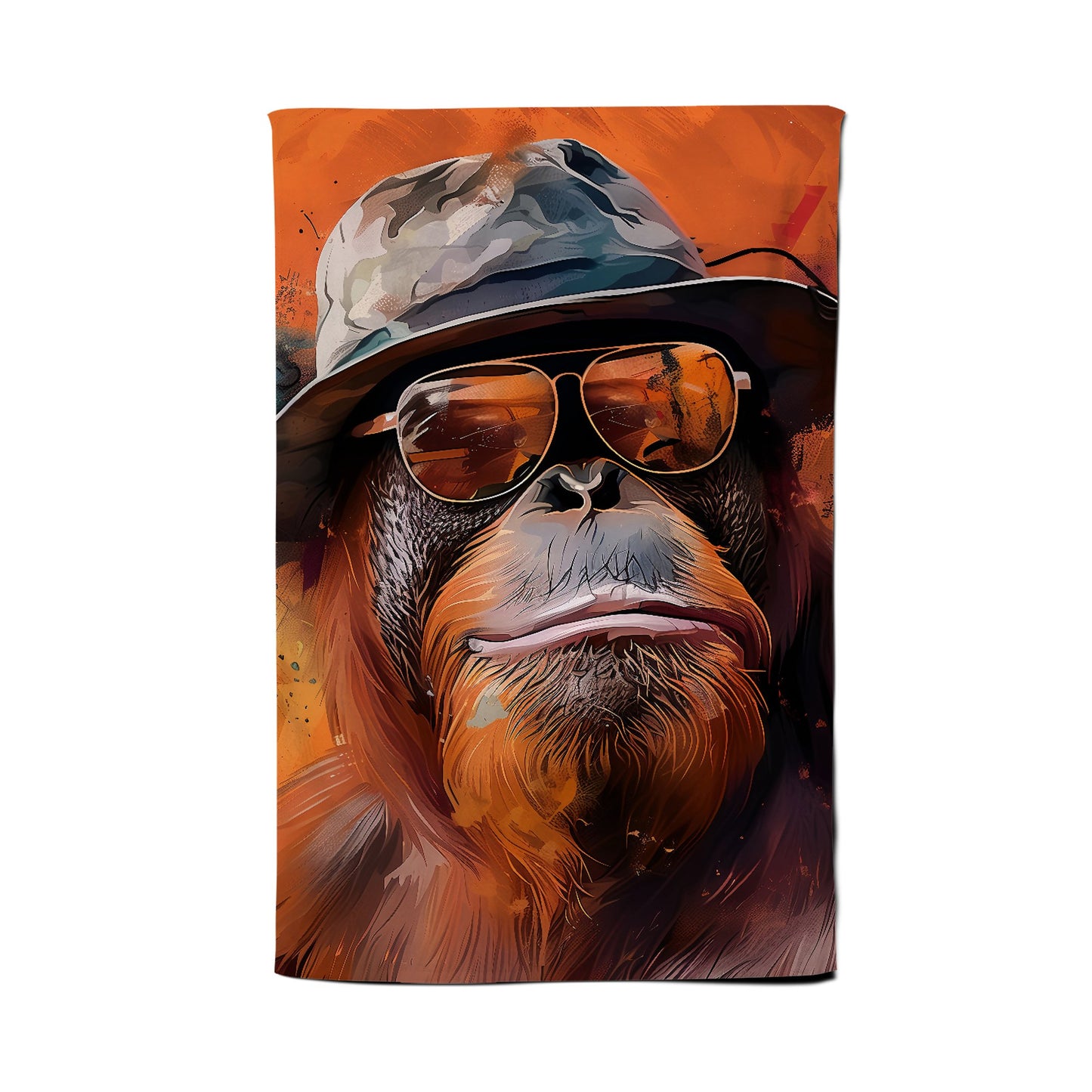 Orangutan In Glasses Tea Towel