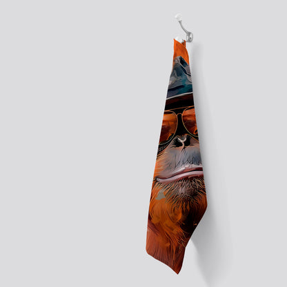 Orangutan In Glasses Tea Towel