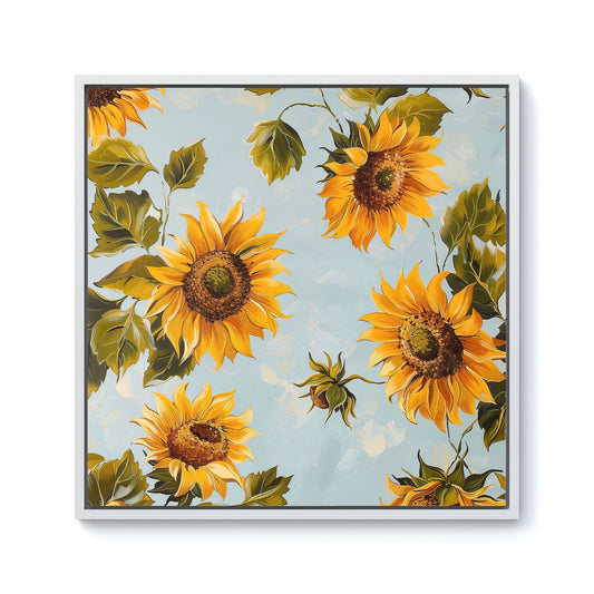 Summer Sunflowers Framed Canvas