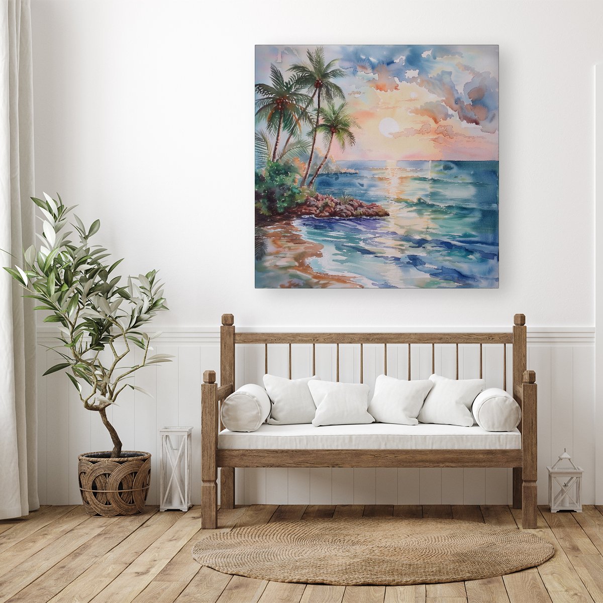 A Peaceful Beach Canvas