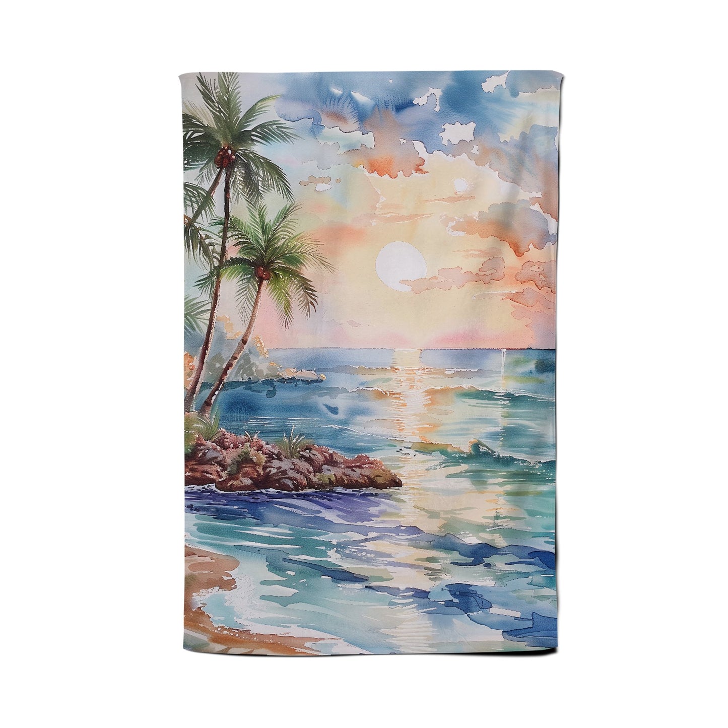 A Peaceful Beach Tea Towel