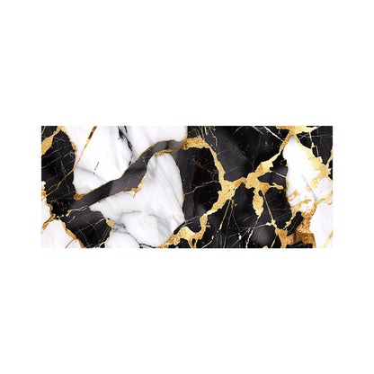 Gold And Black Marble Effect Glass Bathroom Splashback