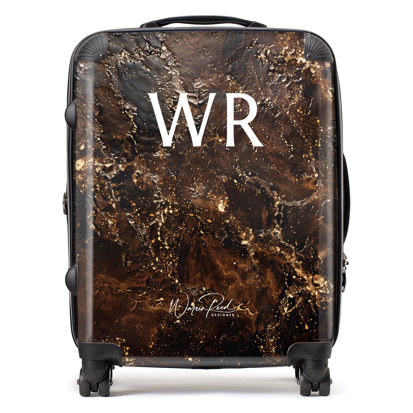 WR01062 Personalised Bronze Quartz Effect Initial Suitcase