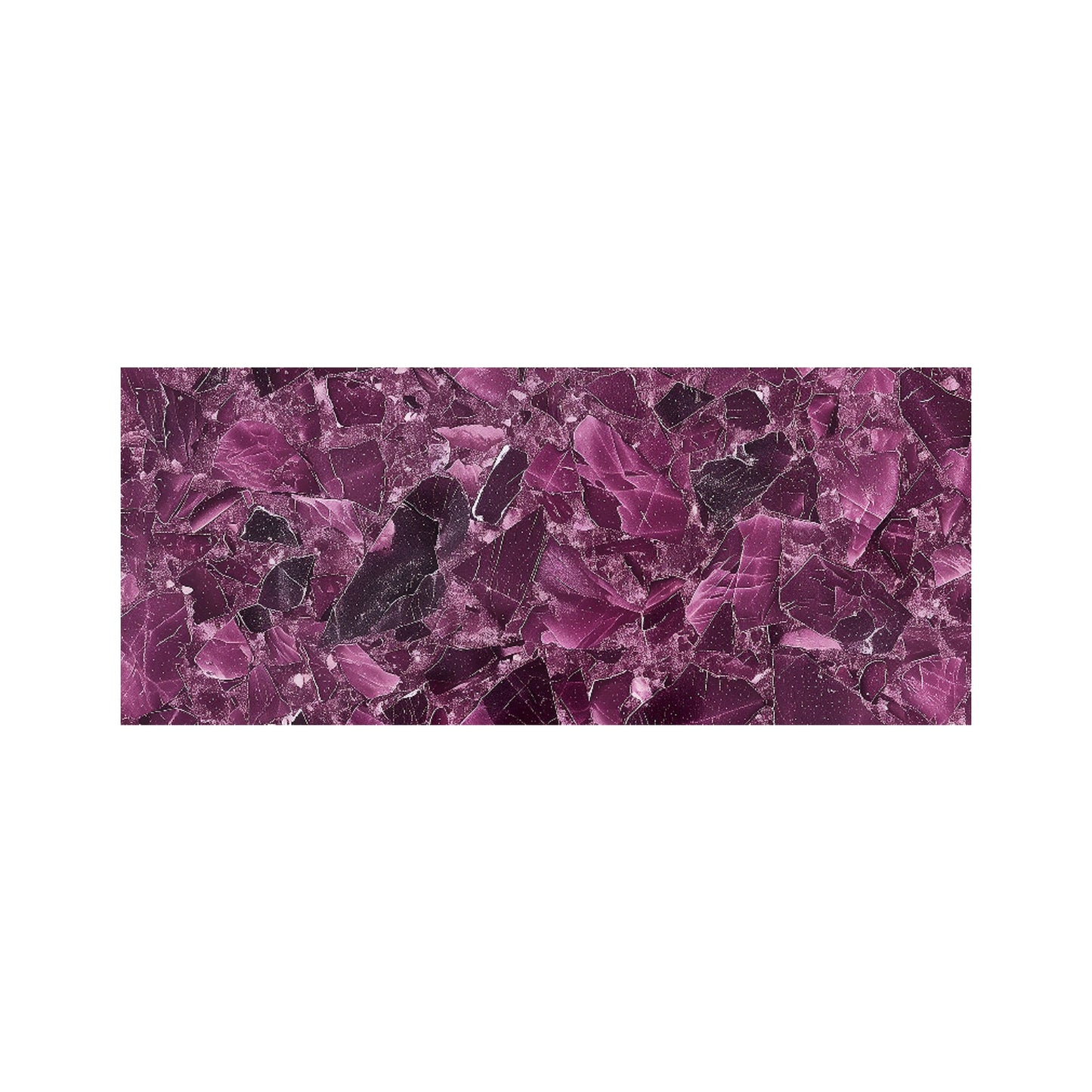 Damson Quartz Effect Glass Bathroom Splashback