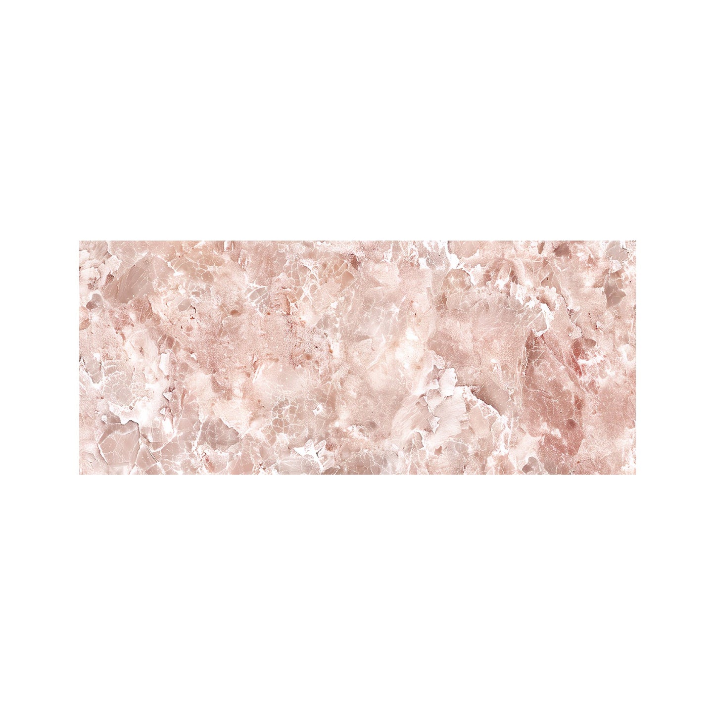 Polished Pale Pink Quartz Effect Glass Bathroom Splashback