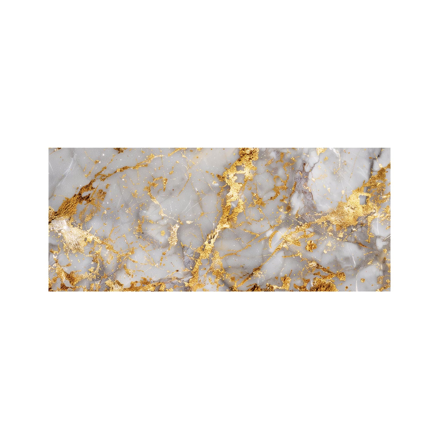 Gold Quartz Effect Glass Bathroom Splashback