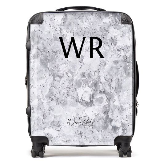 WR01100 Personalised Grey Quartz Effect Initial Suitcase