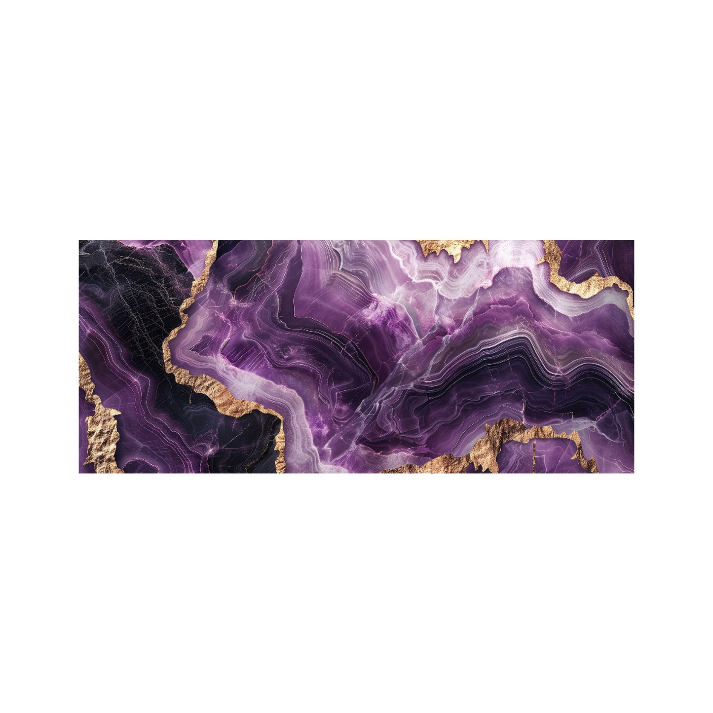 Deep Purple Marble Effect Glass Bathroom Splashback