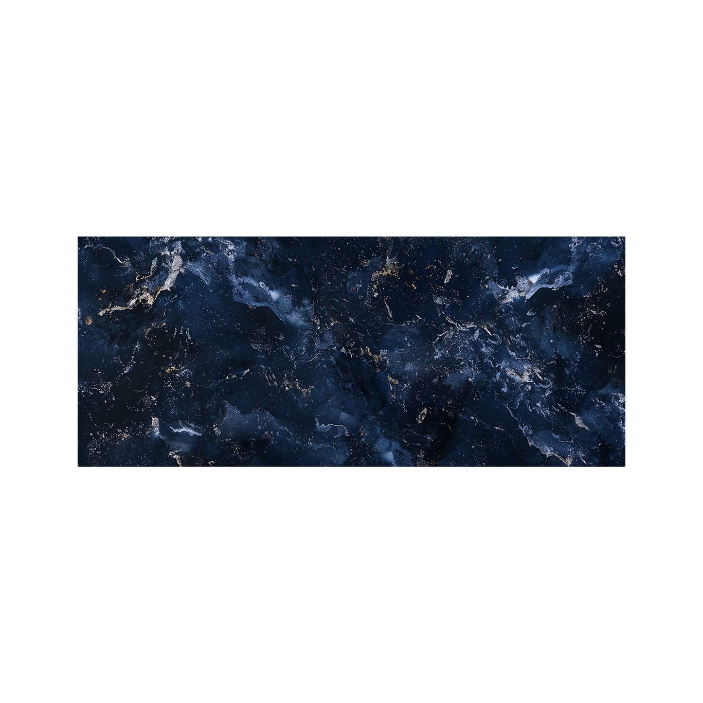 Navy Blue Quartz Effect Glass Bathroom Splashback