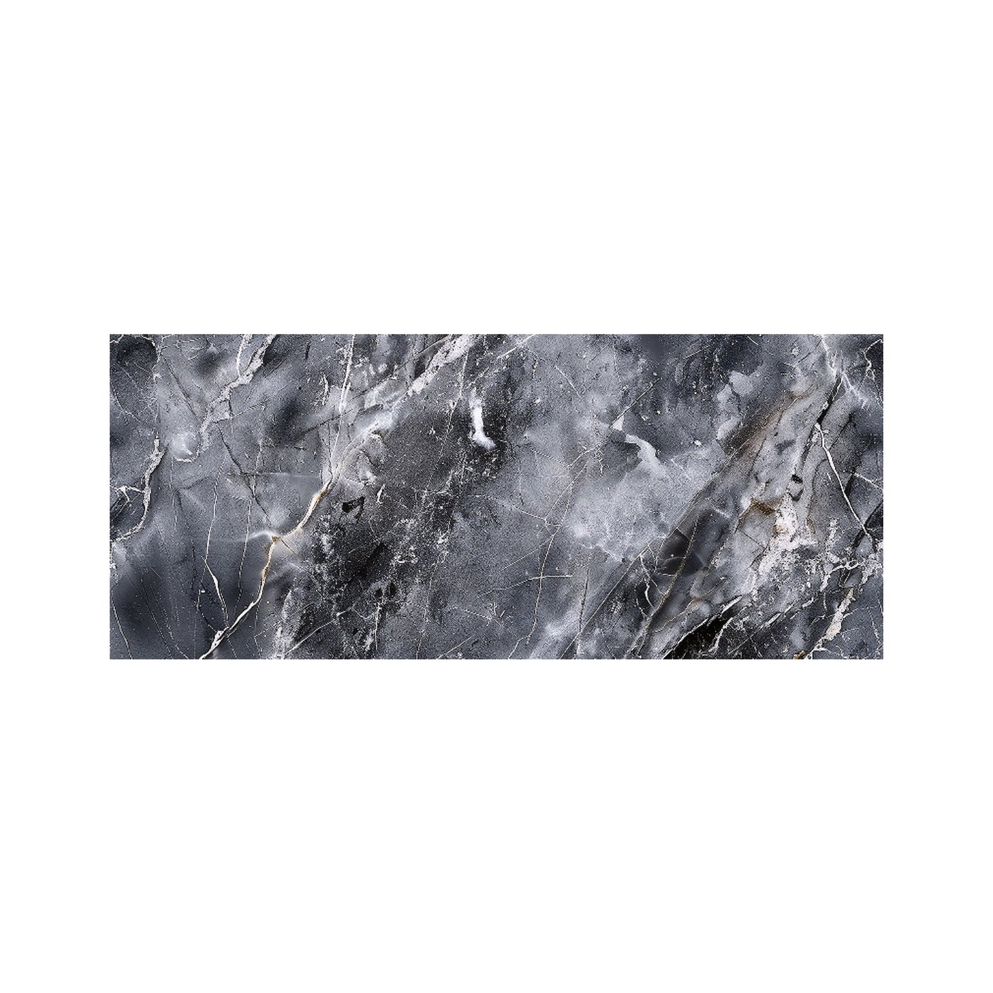 Deep Grey Marble Effect Glass Bathroom Splashback