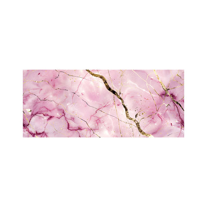 Polished Rose Marble Effect Glass Bathroom Splashback