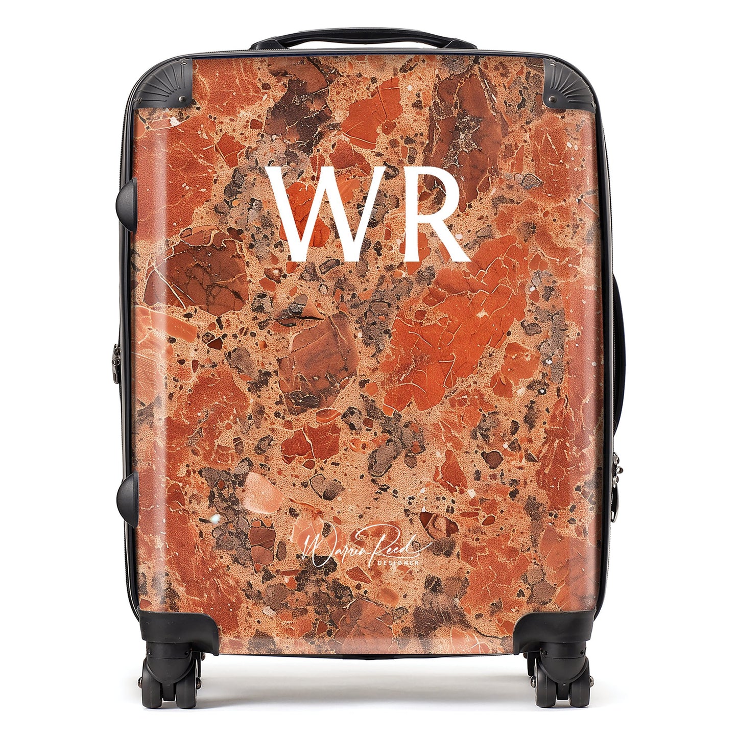 WR01139 Personalised Authentic Terracotta Quartz Effect Initial Suitcase