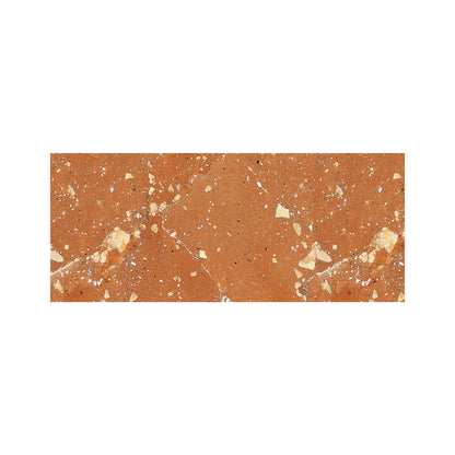 Pale Terracotta Quartz Effect Glass Bathroom Splashback