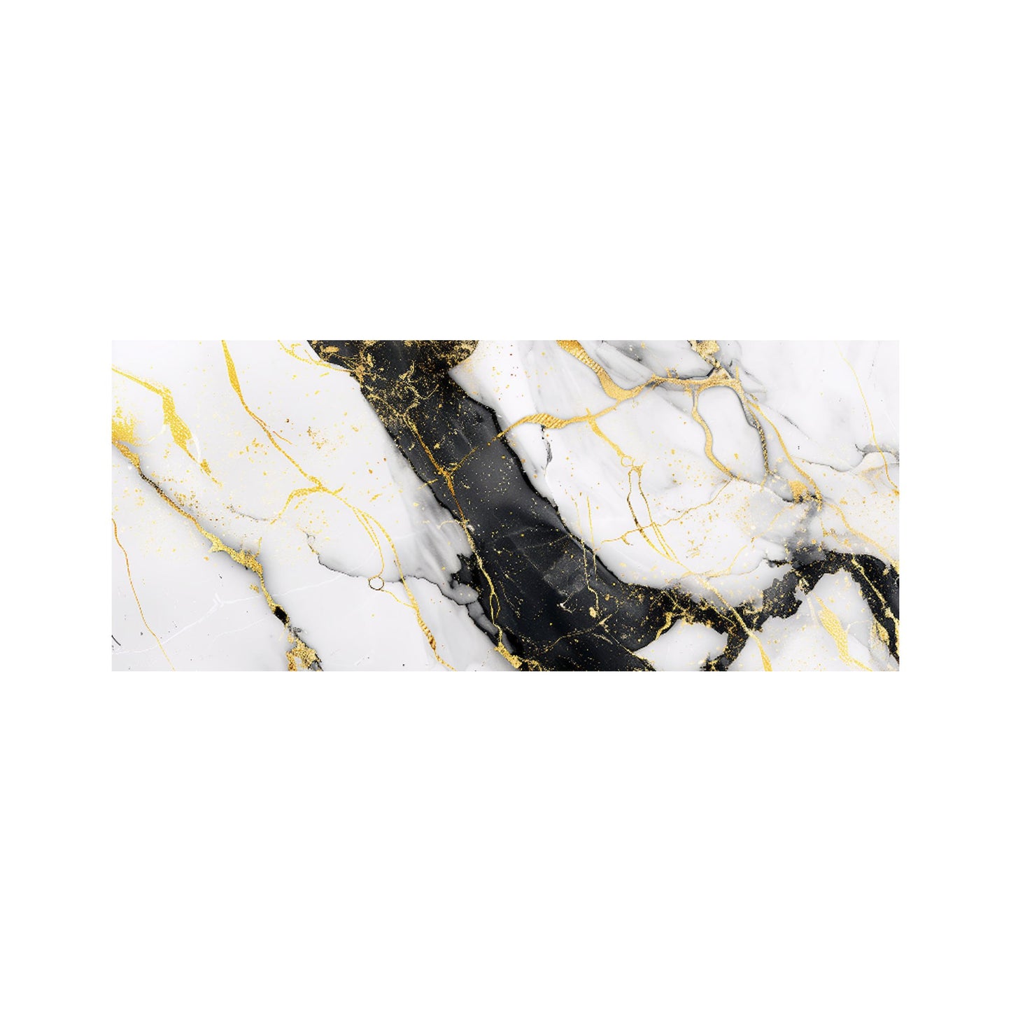 Flecks Of Gold Marble Effect Glass Bathroom Splashback