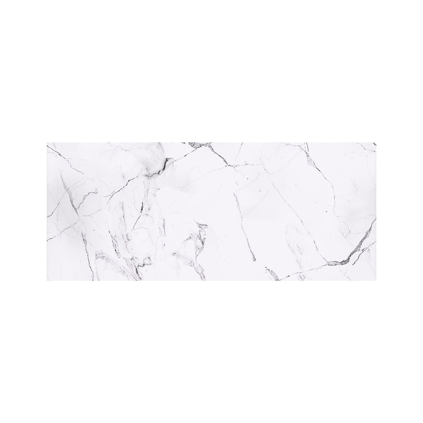 White Marble Effect Glass Bathroom Splashback