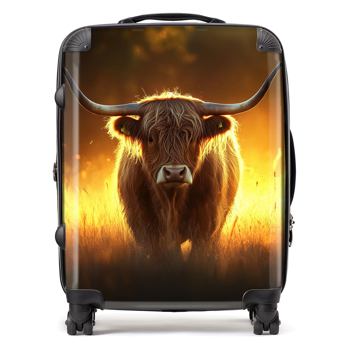 Highland Cow Sunset Suitcase