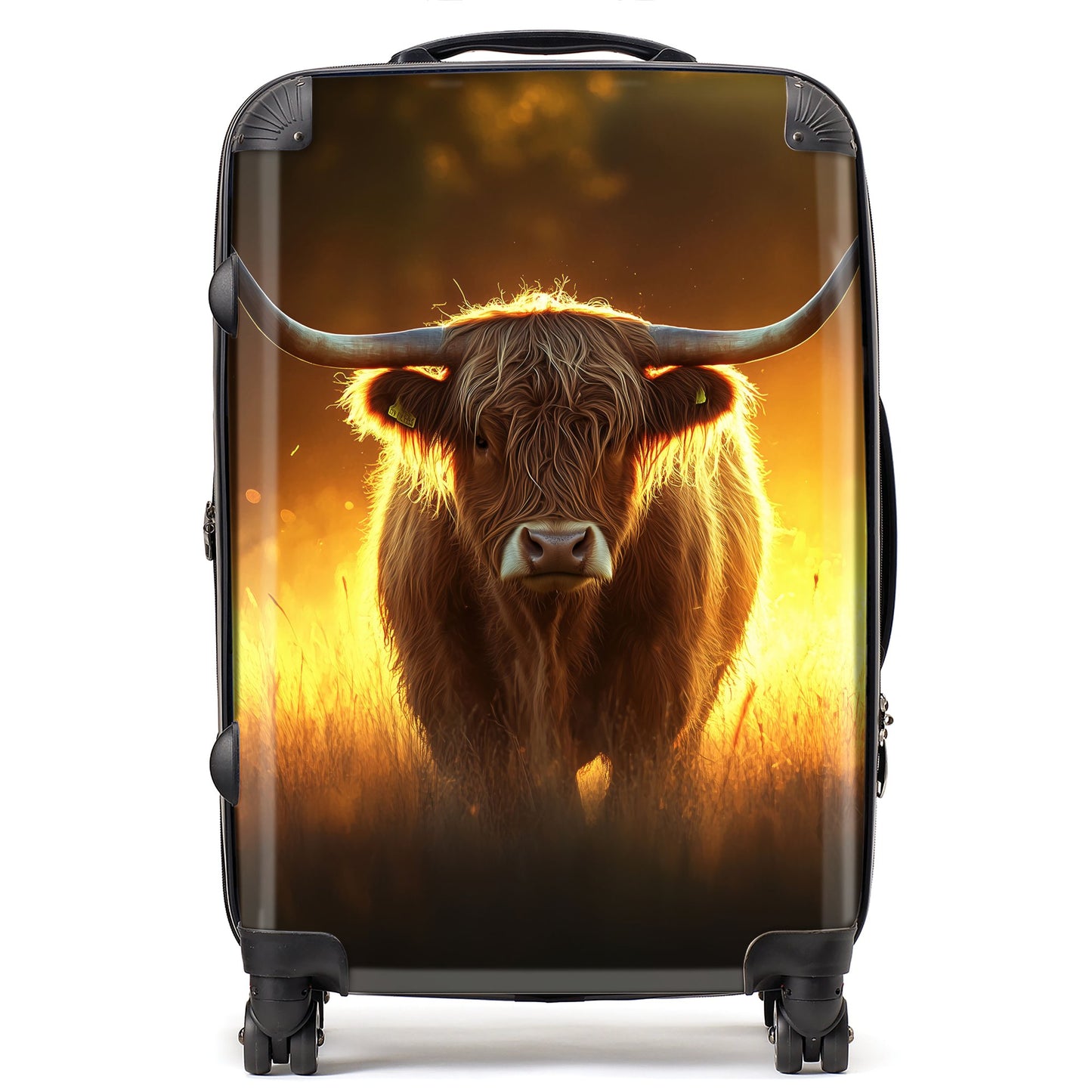 Highland Cow Sunset Suitcase