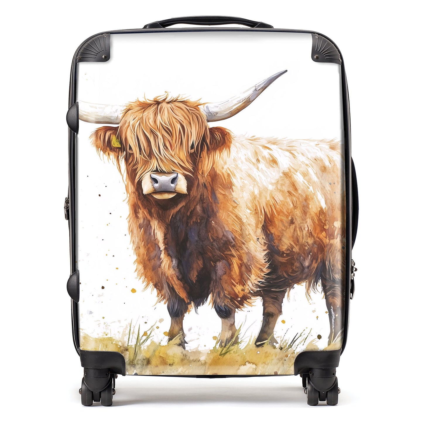 Watercolour Highland Cow Suitcase