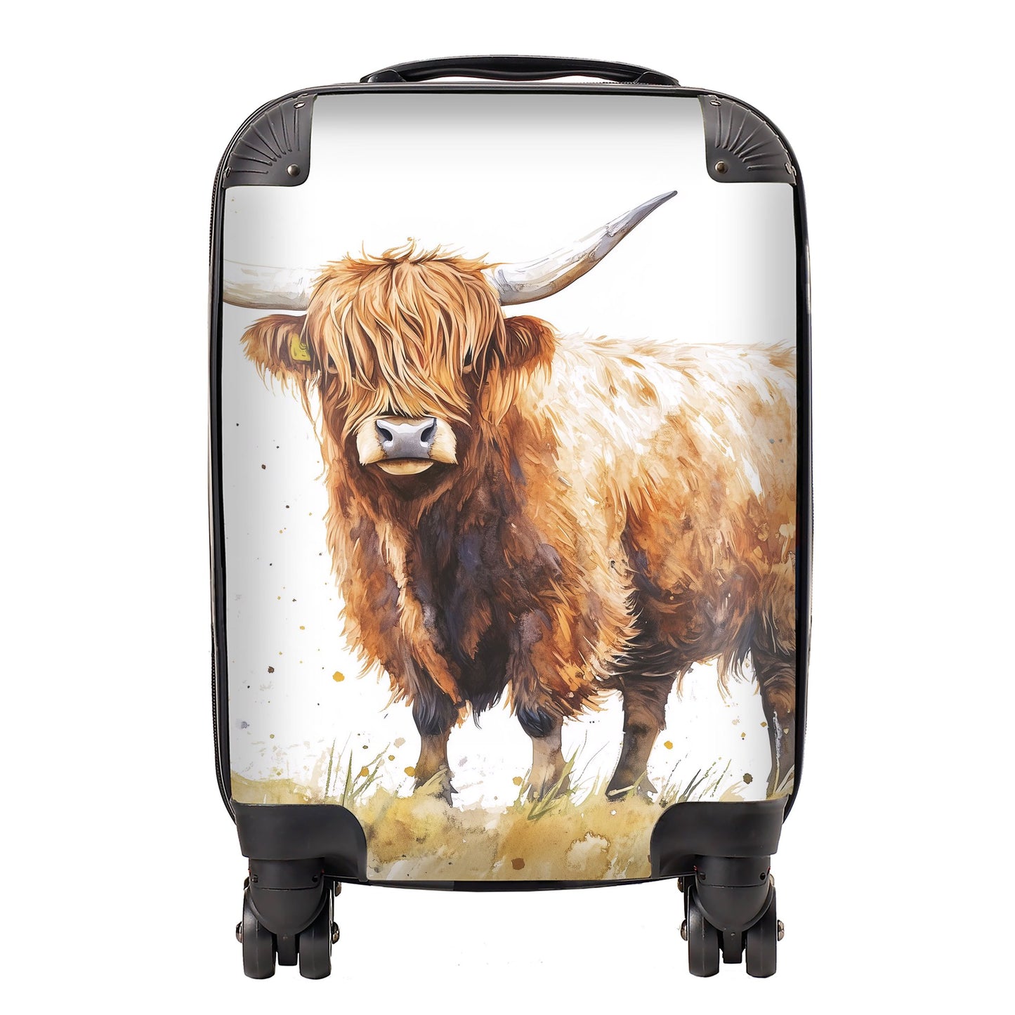 Watercolour Highland Cow Suitcase