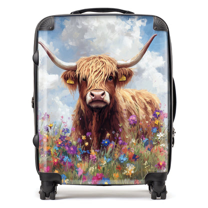 Highland Cow In A Summer Meadow Suitcase