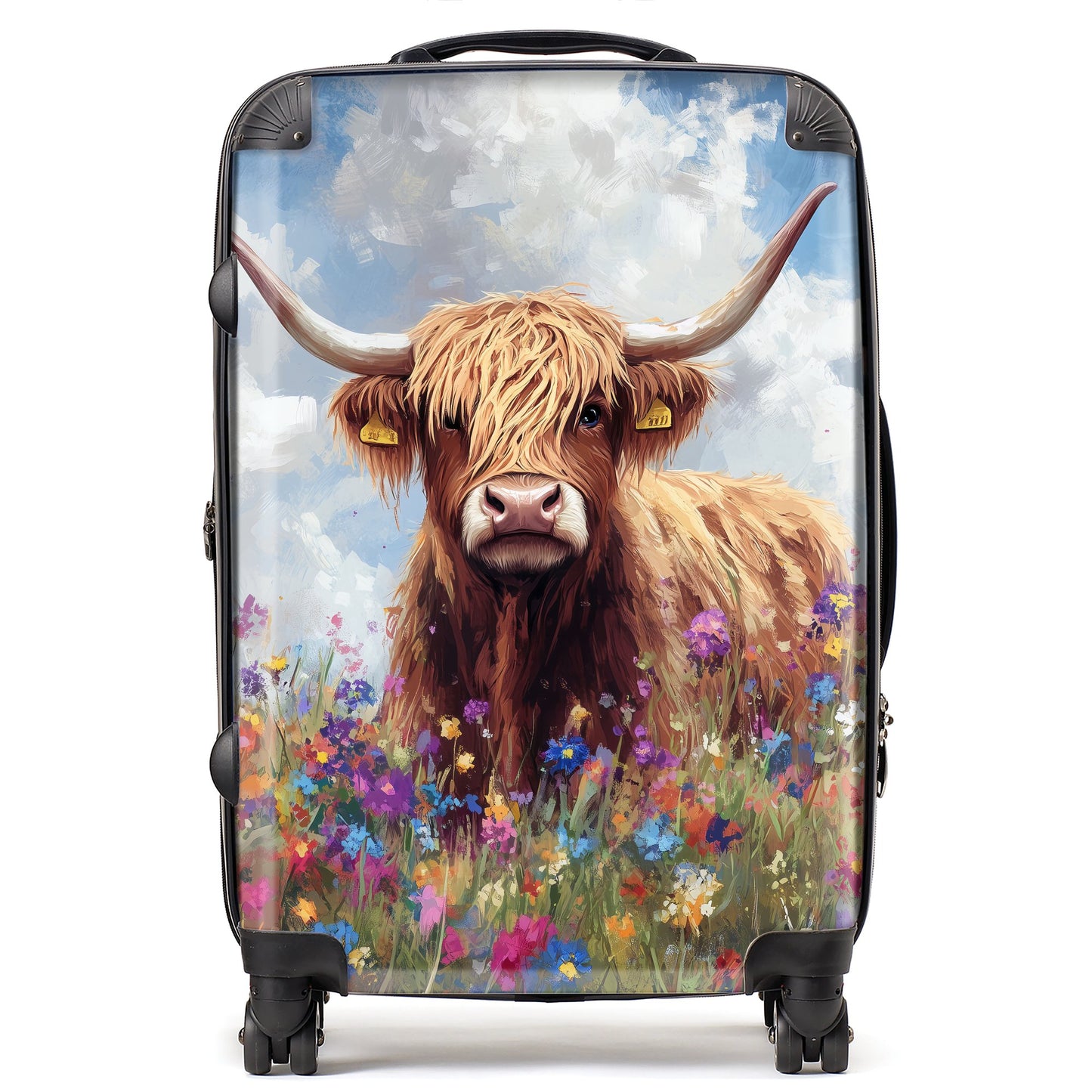 Highland Cow In A Summer Meadow Suitcase