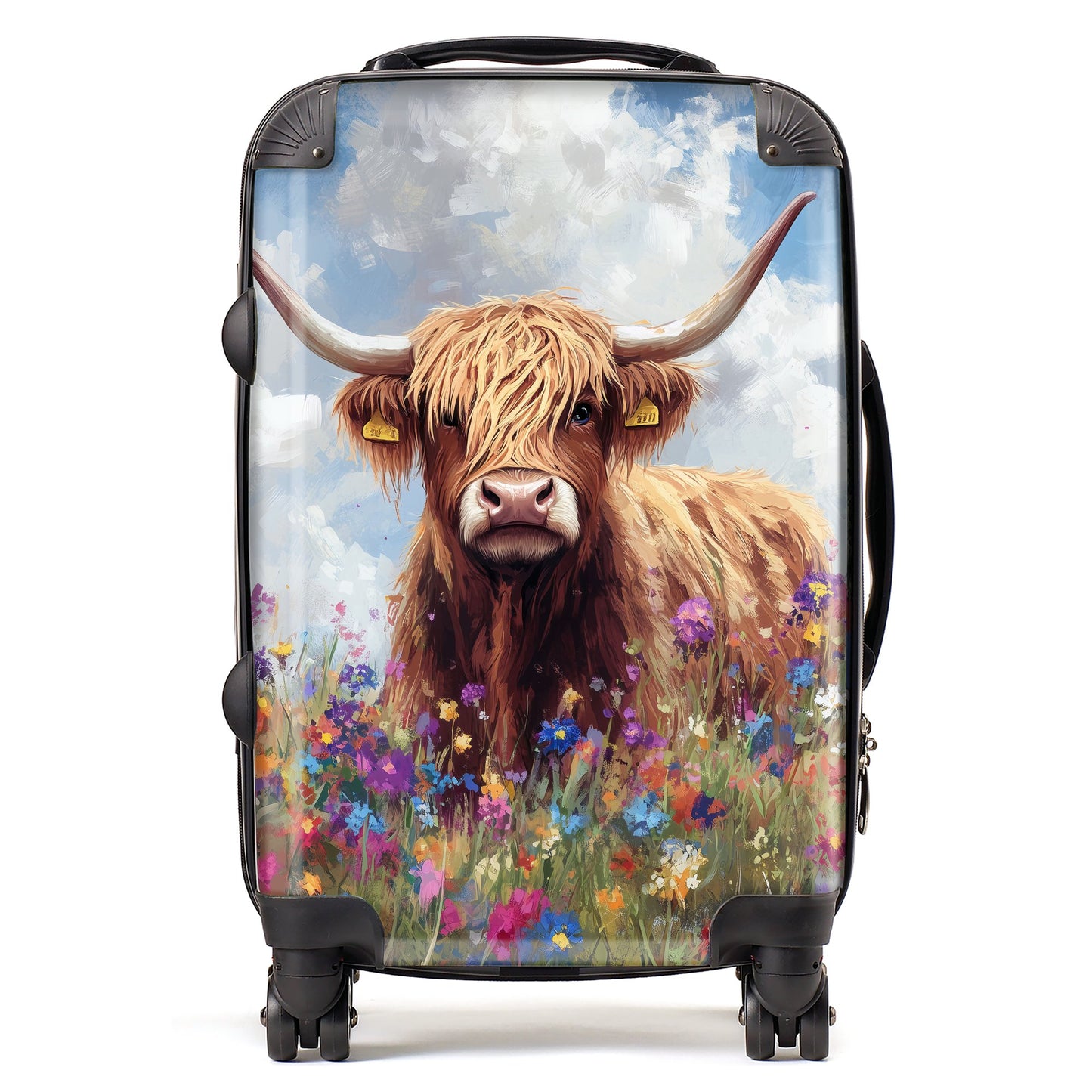 Highland Cow In A Summer Meadow Suitcase