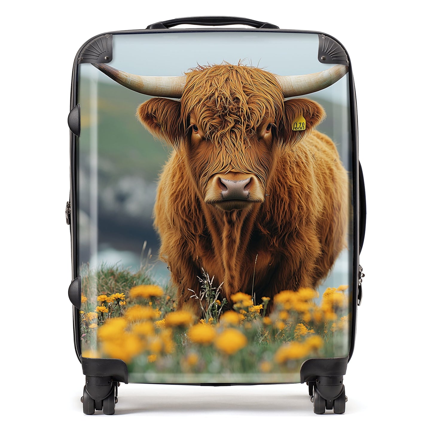 Highland Cow By The Coast Suitcase