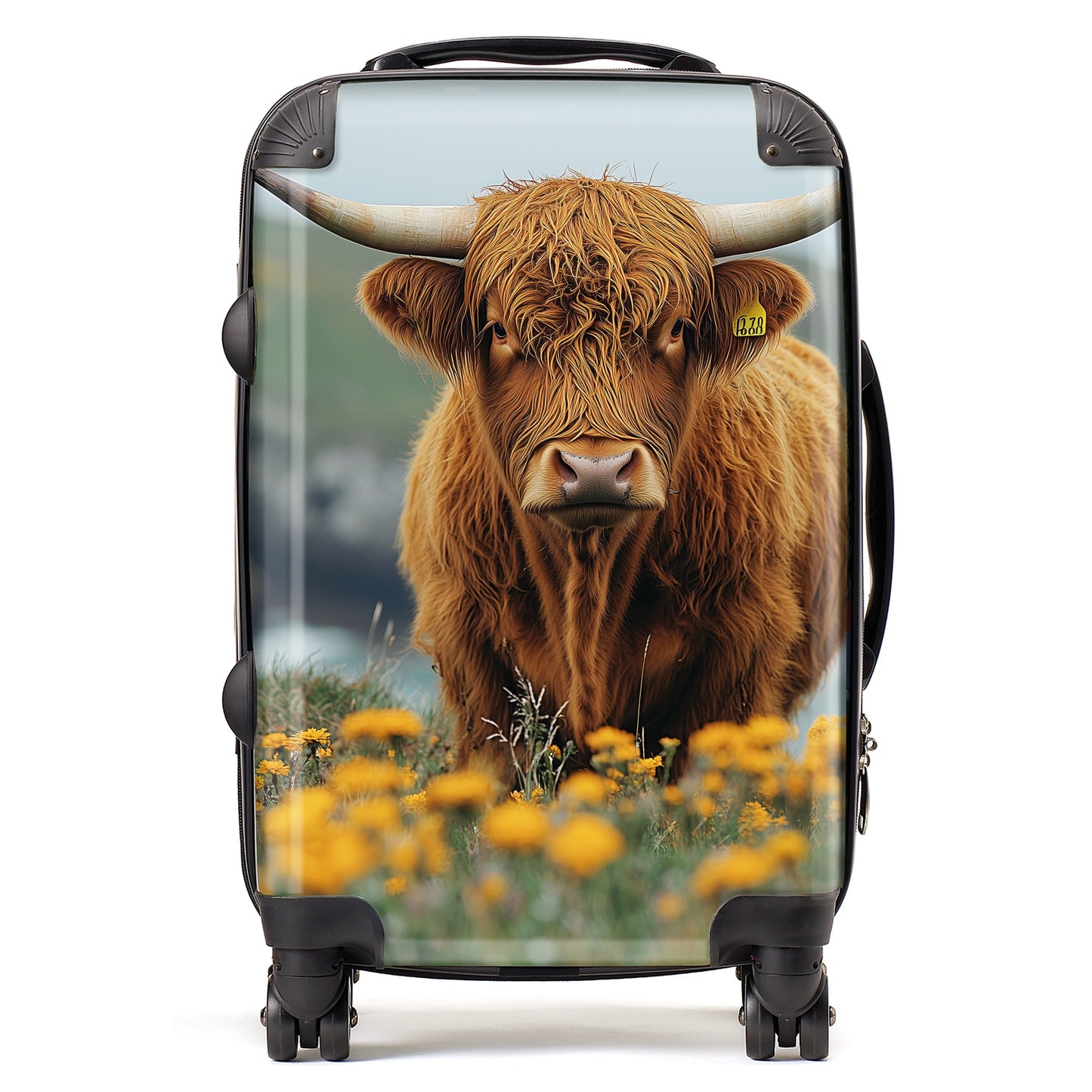 Highland Cow By The Coast Suitcase