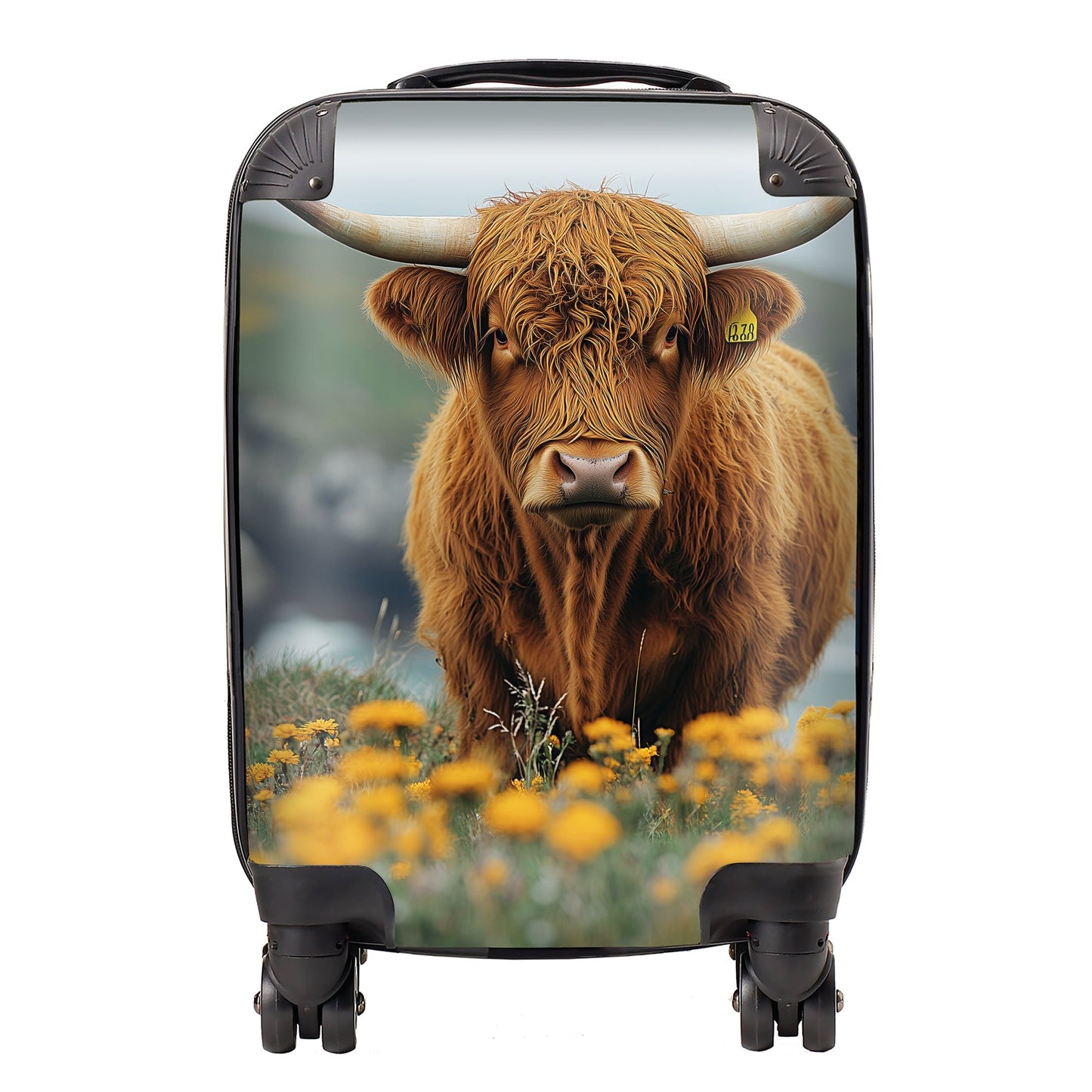 Highland Cow By The Coast Suitcase