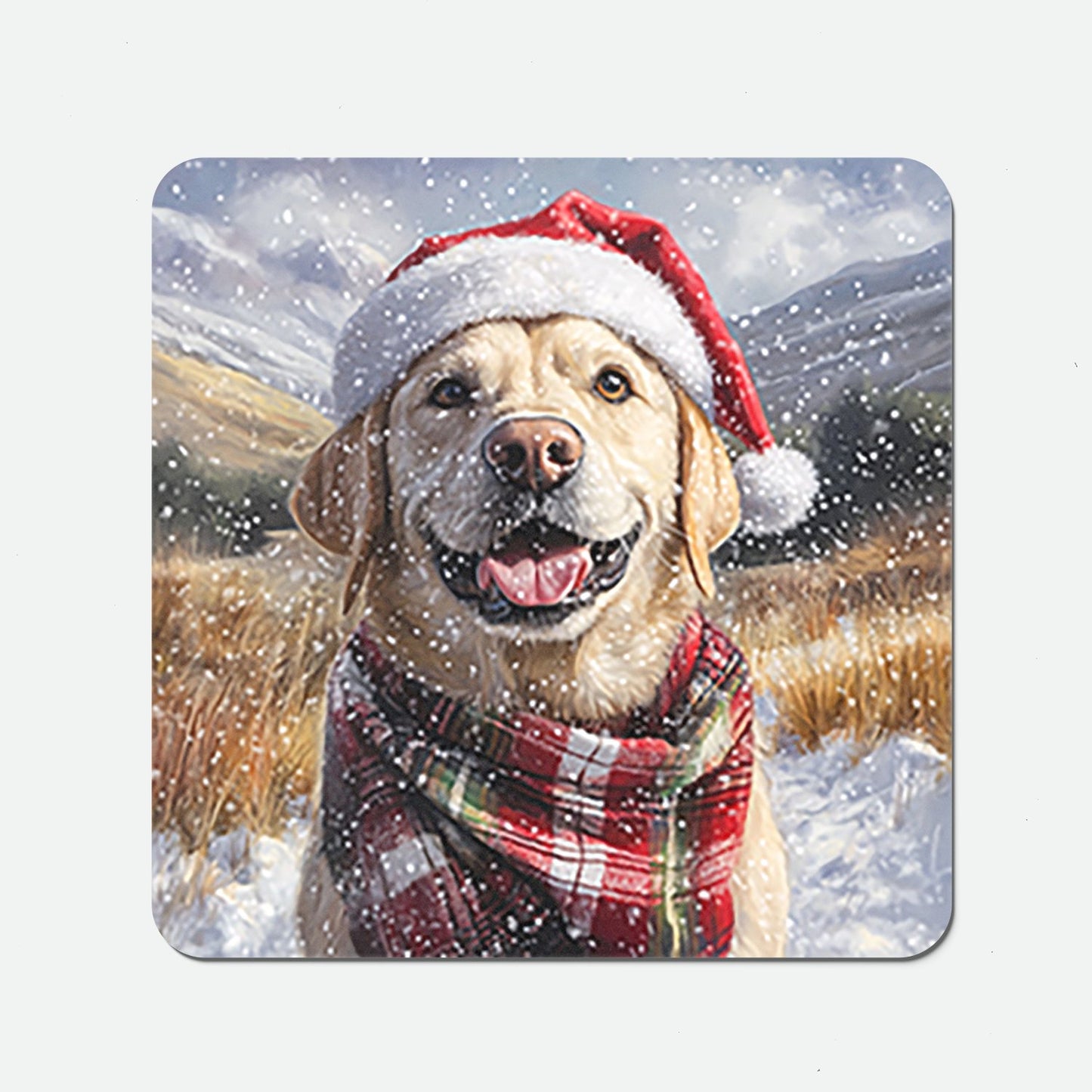 Christmas Yellow Labrador Coasters