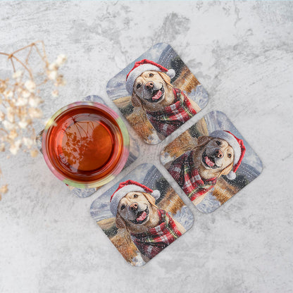 Christmas Yellow Labrador Coasters