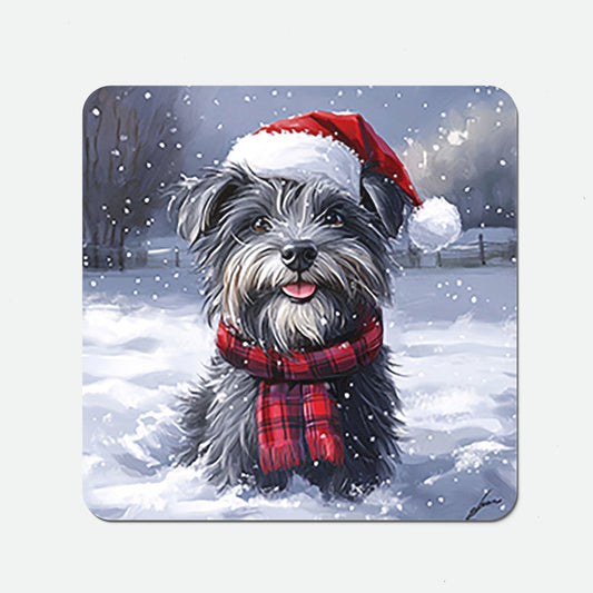 Christmas Skye Terrier Coasters