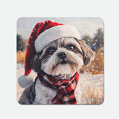 Christmas Shih Tzu Coasters