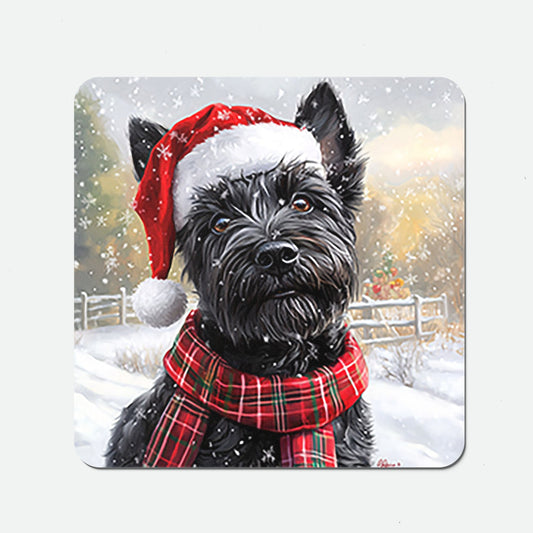 Christmas Scottish Terrier Coasters