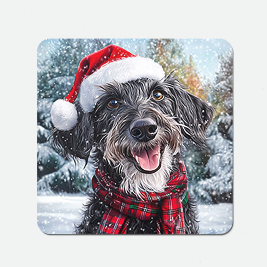 Christmas Scottish Deerhound Coasters