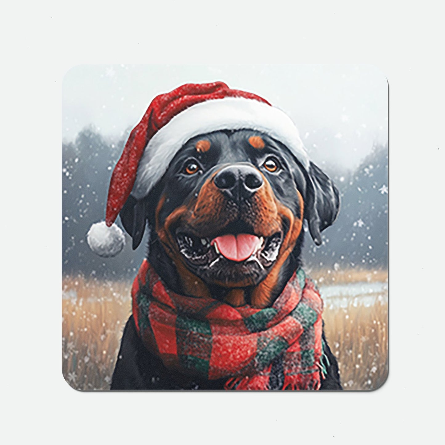 Christmas Rottweiler Coasters