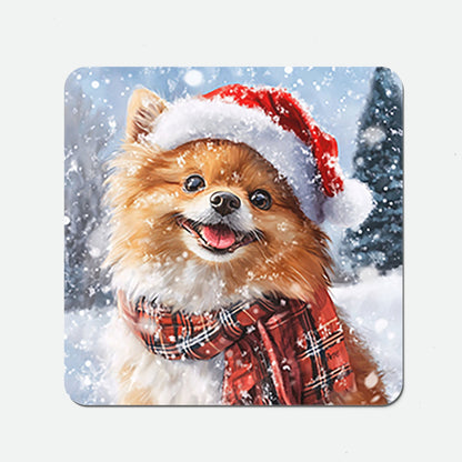 Christmas Pomeranian Coasters