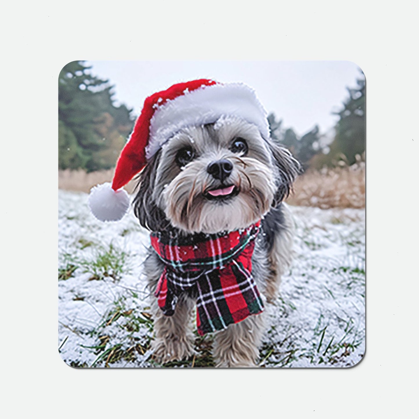 Christmas Lhasa Apso Coasters