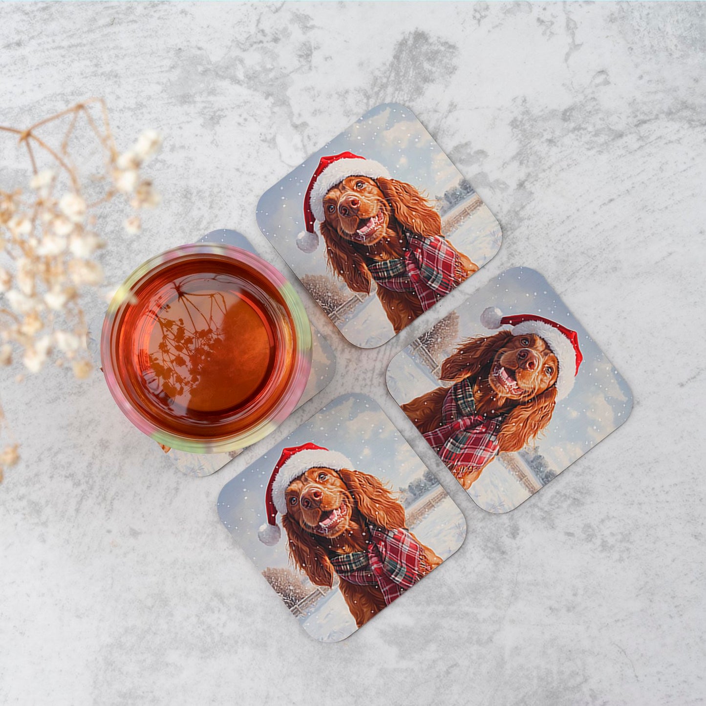 Christmas Irish Setter Coasters