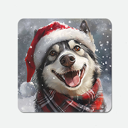 Christmas Husky Coasters