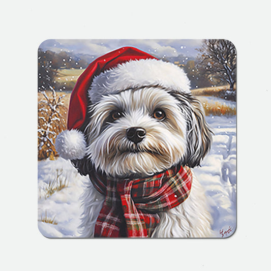 Snowy Christmas Havanese Coasters