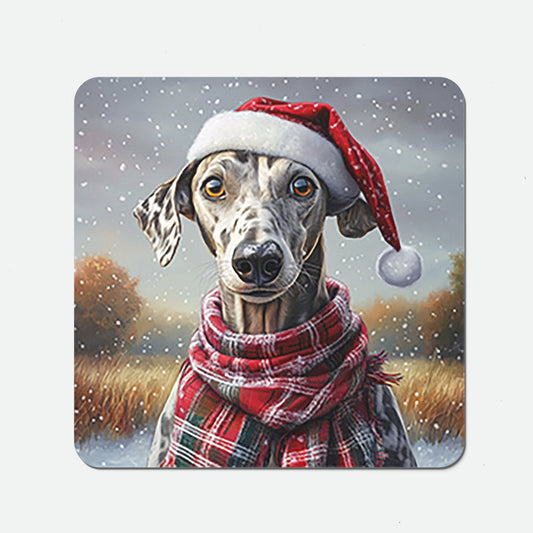 Snowy Christmas Greyhound Coasters