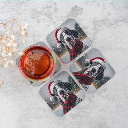 Snowy Christmas Great Dane Coasters