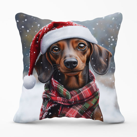 Christmas Dachschund Cushion