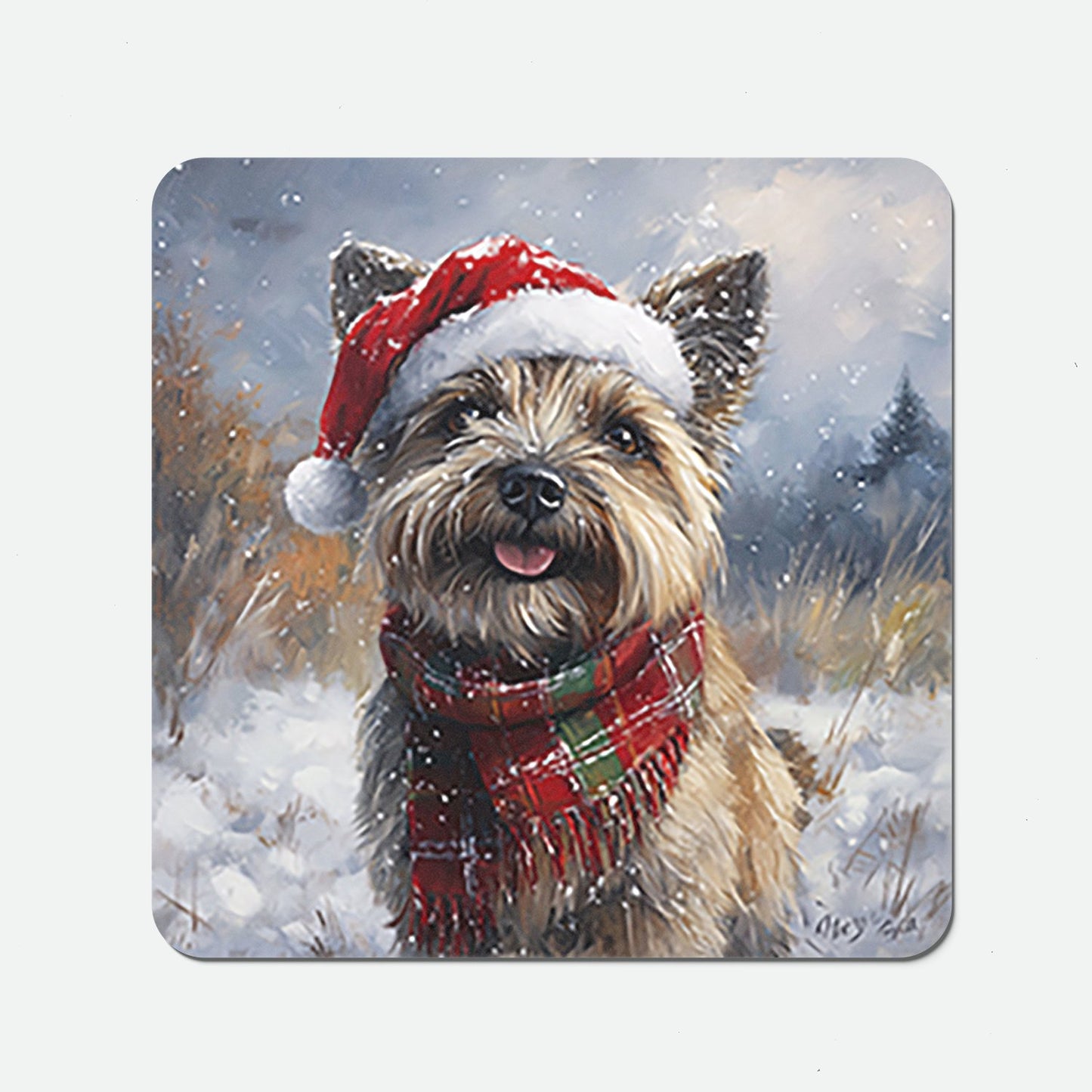 Christmas Cairn Terrier Coasters